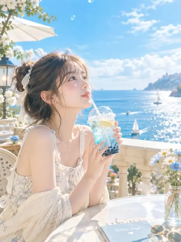 蓝色气泡的夏天 — 青春类海岛恋爱治愈短剧封面